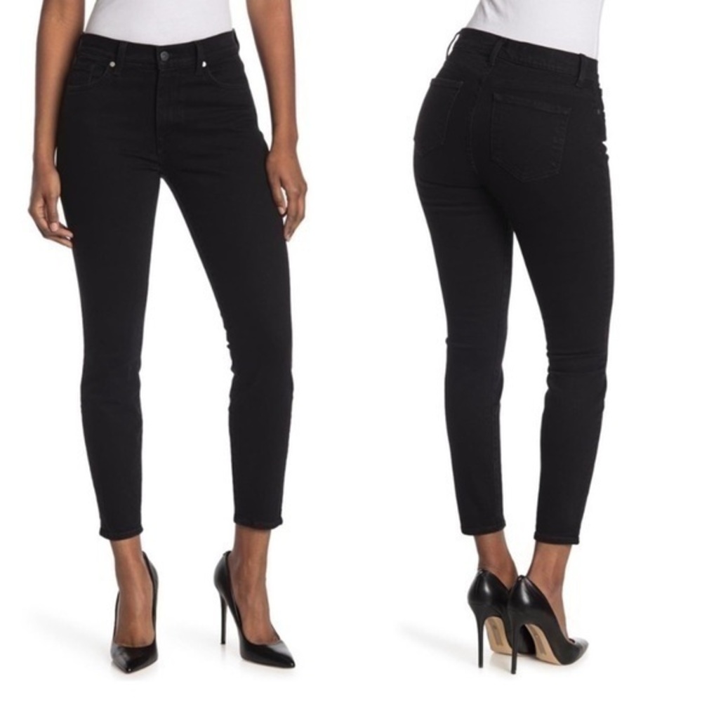NWT BLDWN Baldwin Ankle Skin Black Jeans High Waisted Size 25